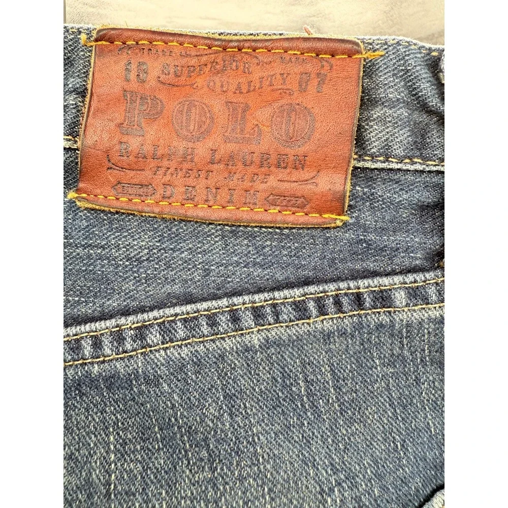 Polo Ralph Lauren Jeans Mens 36x29 Blue Excellent Straight Leg Denim